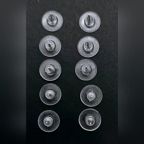 5 Pairs of Diamond Simulants Stud Earrings - Picture 3 of 3